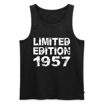 Limited Edition 1957 Geburtstag 1957 Geburtstag - Männer Premium Bio Tank Top - Schwarz - Vorne - Michal (187cm)