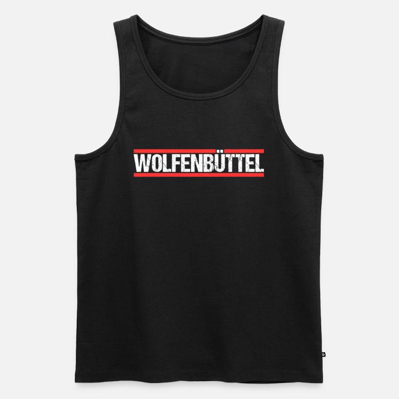 Wolfenbüttelerin Wolfenbütteler Wolfenbüttel - Männer Premium Bio Tank Top - Schwarz