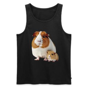 Niedliches Meerschweinchen Meerschweinchen Kind - Männer Premium Bio Tank Top - Schwarz - Vorne - Michal (187cm)