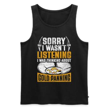 Gold prospectors, gold diggers, gold seekers - Men's Premium Organic Tank Top - black - Front - AI Model Male 178 light (178cm)