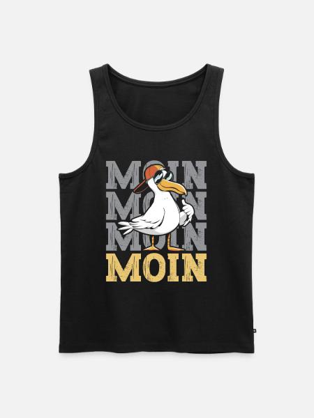 Moin Moin - Männer Premium Bio Tank Top - Schwarz