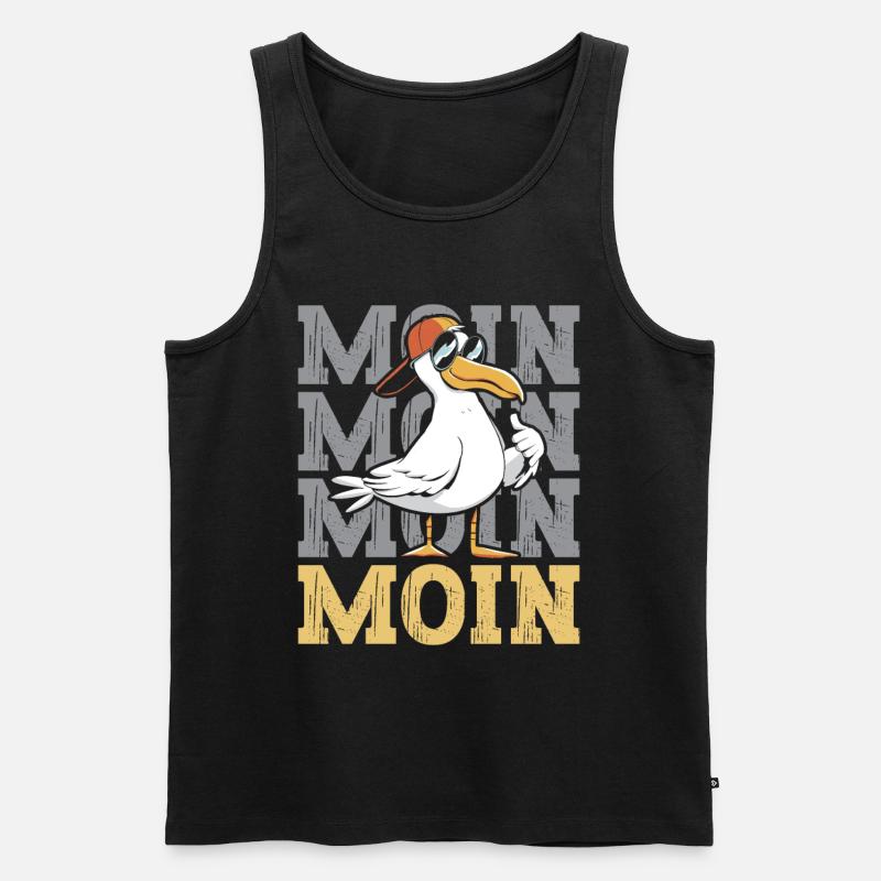 Moin Moin - Männer Premium Bio Tank Top - Schwarz