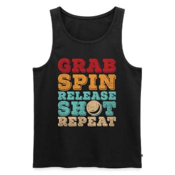 Kugelstoßen Grab Spin Release Sho Repeat - Männer Premium Bio Tank Top - Schwarz - Vorne - Michal (187cm)