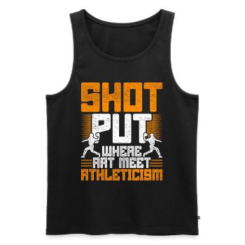 Kugelstoßer Shot Put Where Art Meet Athleticism - Männer Premium Bio Tank Top - Schwarz - Vorne - Michal (187cm)