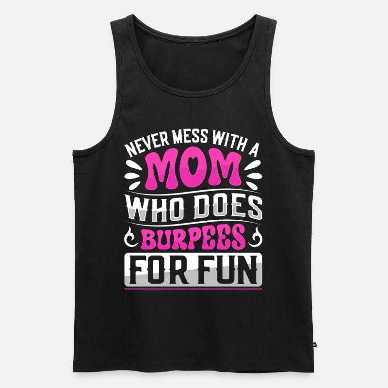 Burpees Übungen Workout - Männer Premium Bio Tank Top - Schwarz