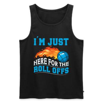 Funny Bocce Game - Men's Premium Organic Tank Top - black - Front - Michal (187cm)