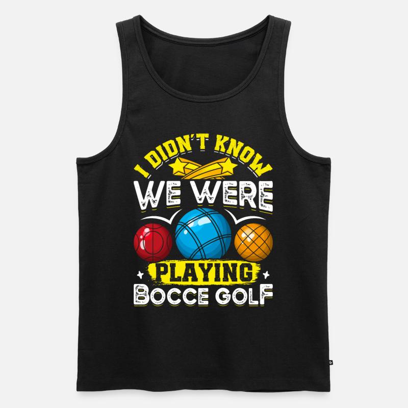 Funny Bocce Game - Männer Premium Bio Tank Top - Schwarz