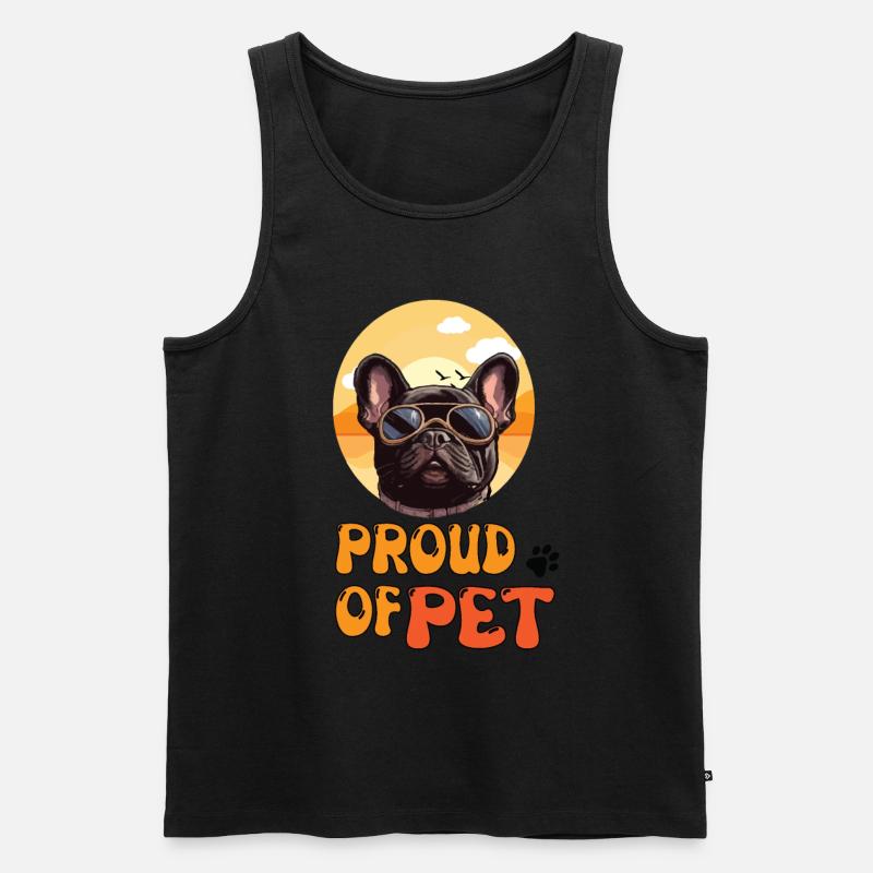 STOLZ AUF PET - Männer Premium Bio Tank Top - Schwarz