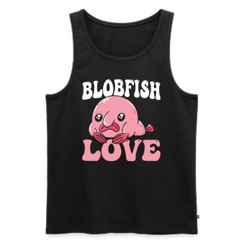 Blobfish Liebe Blobfishes Besitzer Liebhaber Fisch - Männer Premium Bio Tank Top - Schwarz - Vorne - AI Model Male 178 light (178cm)