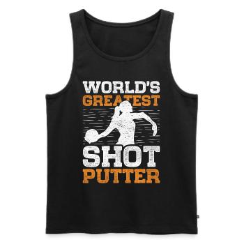 Kugelstoßer World's Greatest Shot Putter - Männer Premium Bio Tank Top - Schwarz - Vorne - Michal (187cm)