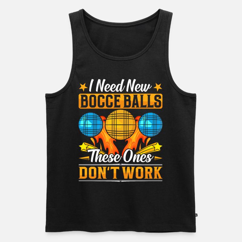 Funny Bocce Game - Männer Premium Bio Tank Top - Schwarz