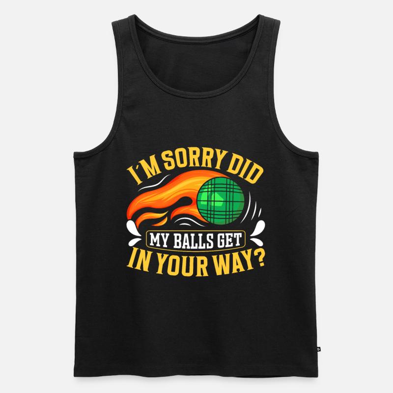 Funny Bocce Game - Männer Premium Bio Tank Top - Schwarz