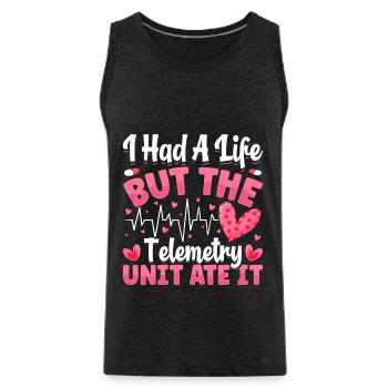 Nursing Assistent Design - Männer Premium Bio Tank Top - Anthrazit - Vorne - Alexander (188cm)