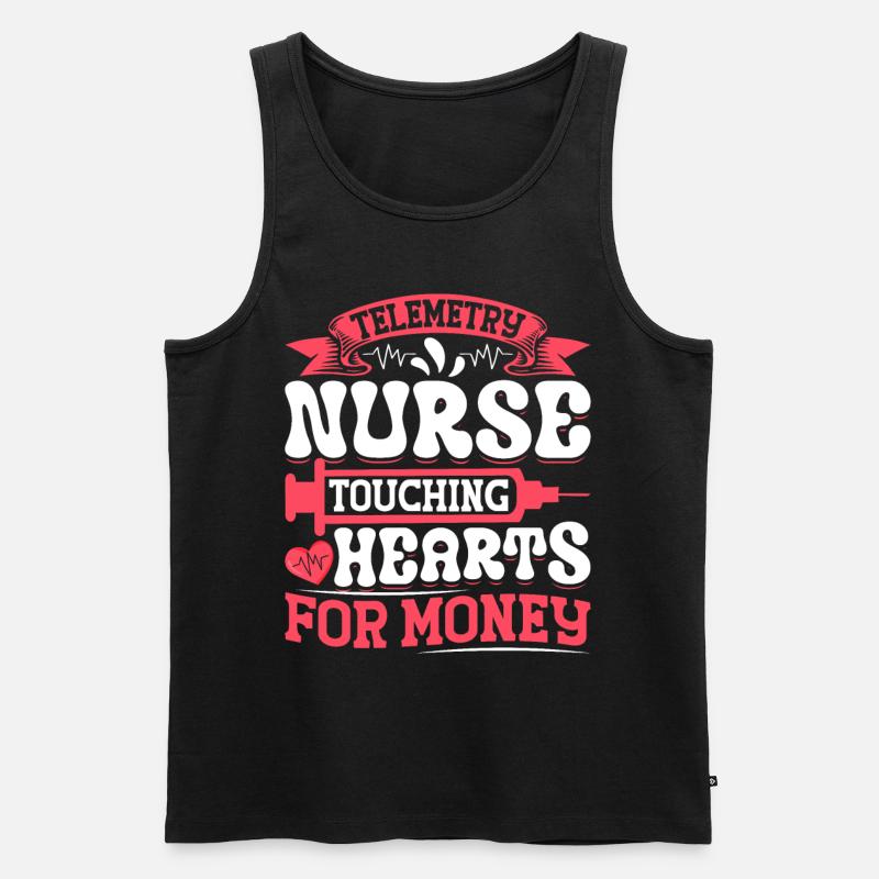 Nursing Assistent Design - Männer Premium Bio Tank Top - Schwarz