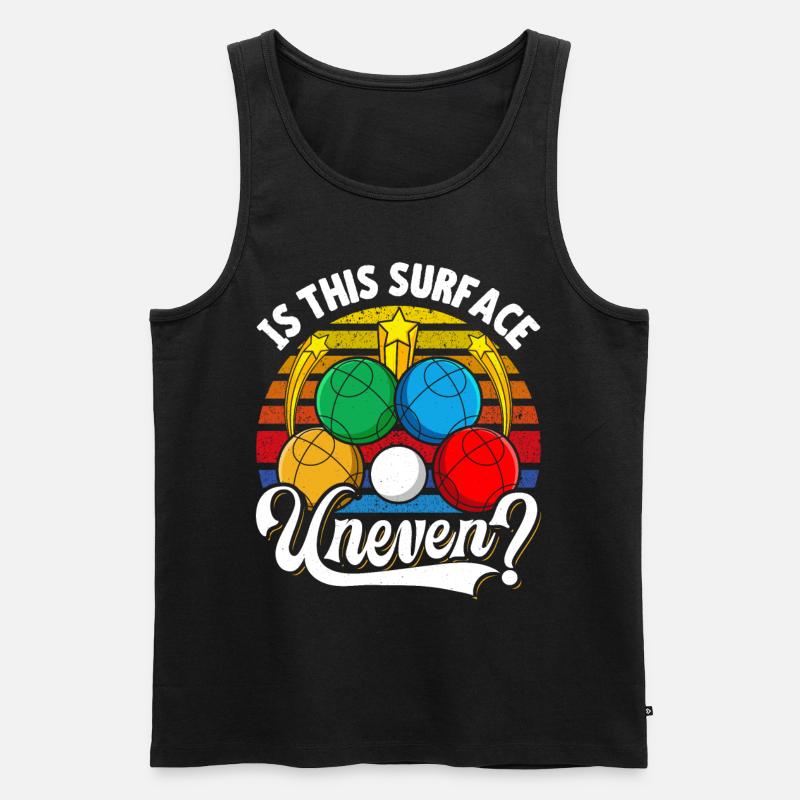 Funny Bocce Game - Männer Premium Bio Tank Top - Schwarz