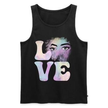 Cosmetologist Cosmetology Makeup Eyelashes - Men's Premium Organic Tank Top - black - Front - AI Model Male 178 light (178cm)