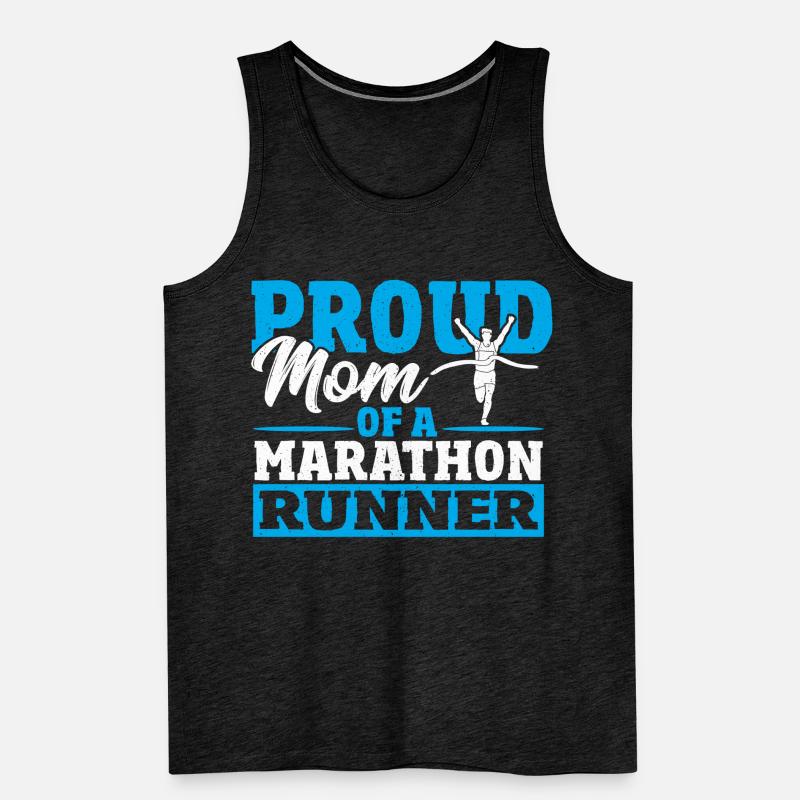 Stolze Mutter eines Marathonläufers Männer Premium Bio Tank Top