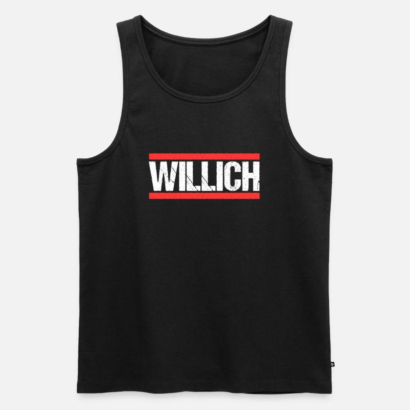 Willicherin Willicher Willich - Männer Premium Bio Tank Top - Schwarz