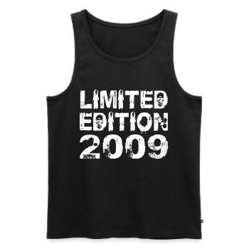 Limited Edition 2009 Geburtstag 2009 Geburtstag - Männer Premium Bio Tank Top - Schwarz - Vorne - Michal (187cm)