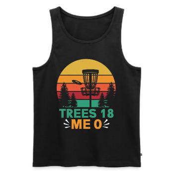 Disc Golfer hit Trees and Curse - Men's Premium Organic Tank Top - black - Front - Michal (187cm)