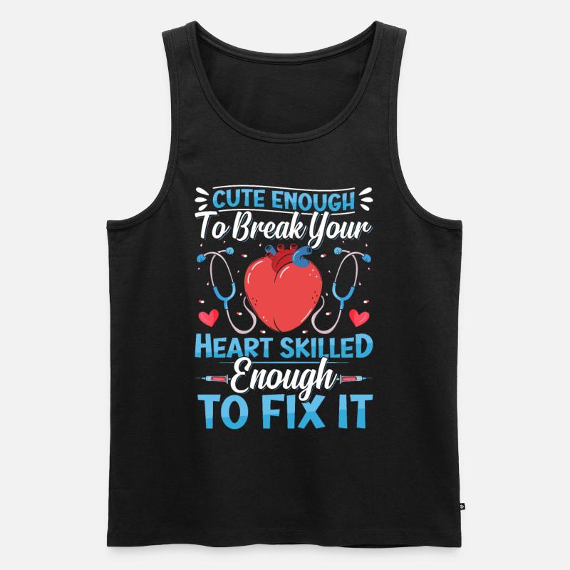 Nursing Assistent Design - Männer Premium Bio Tank Top - Schwarz