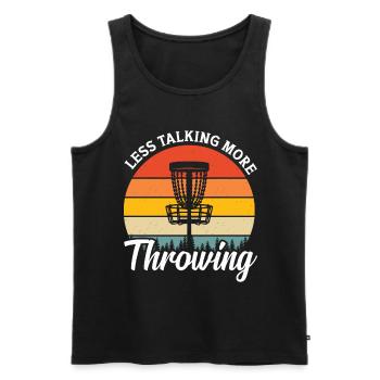 Disc Golfer hit Trees and Curse - Men's Premium Organic Tank Top - black - Front - Michal (187cm)