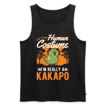 Kakapo Halloween Vogel Nachtpapagei - Männer Premium Bio Tank Top - Schwarz - Vorne - Michal (187cm)