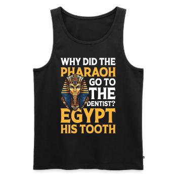 Pharaoh Go To The Dentist Egypt His Tooth - Männer Premium Bio Tank Top - Schwarz - Vorne - Michal (187cm)