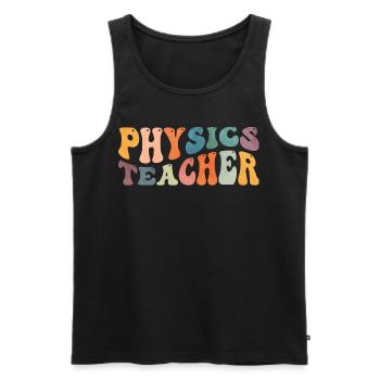 Groovy Physiklehrer Physiker Wissenschaftsunterric - Männer Premium Bio Tank Top - Schwarz - Vorne - AI Model Male 178 light (178cm)