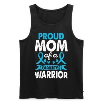 Mama Of Diabetes Warrior Awareness Month Blau - Männer Premium Bio Tank Top - Schwarz - Vorne - Michal (187cm)