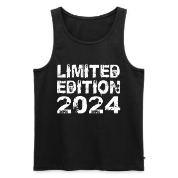 Limited Edition 2024 Geburtstag 2024 Geburtstag - Männer Premium Bio Tank Top - Schwarz - Vorne - Michal (187cm)
