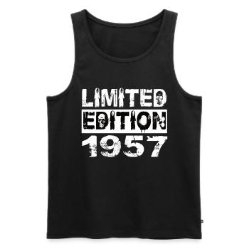 Limited Edition 1957 Geburtstag 1957 Geburtstag - Männer Premium Bio Tank Top - Schwarz - Vorne - Michal (187cm)