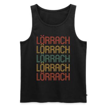 Lörracherin Lörracher Lörrach - Männer Premium Bio Tank Top - Schwarz - Vorne - Michal (187cm)
