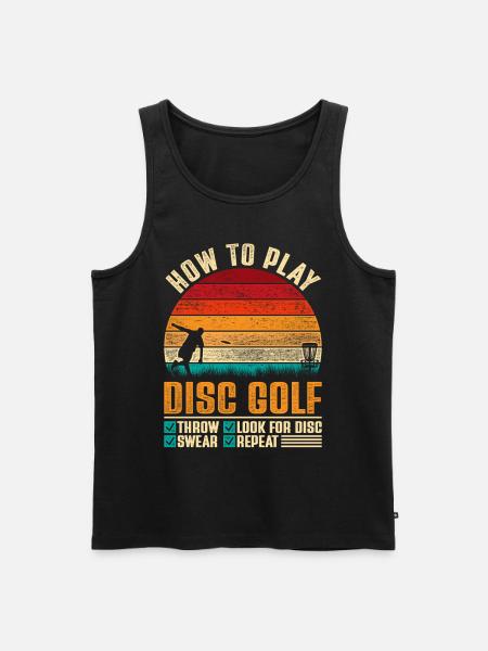 Disc Golf Discgolf - Men's Premium Organic Tank Top - black