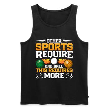 Funny Bocce Game - Men's Premium Organic Tank Top - black - Front - Michal (187cm)