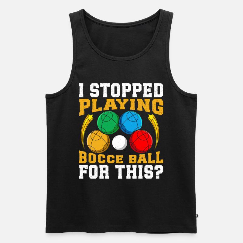 Funny Bocce Game - Männer Premium Bio Tank Top - Schwarz