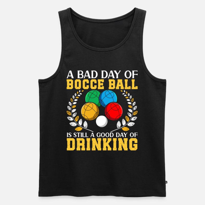 Funny Bocce Game - Männer Premium Bio Tank Top - Schwarz
