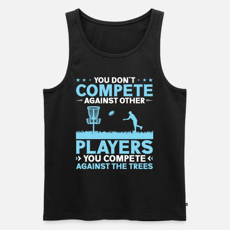 Let me play Discgolf - Männer Premium Bio Tank Top - Schwarz