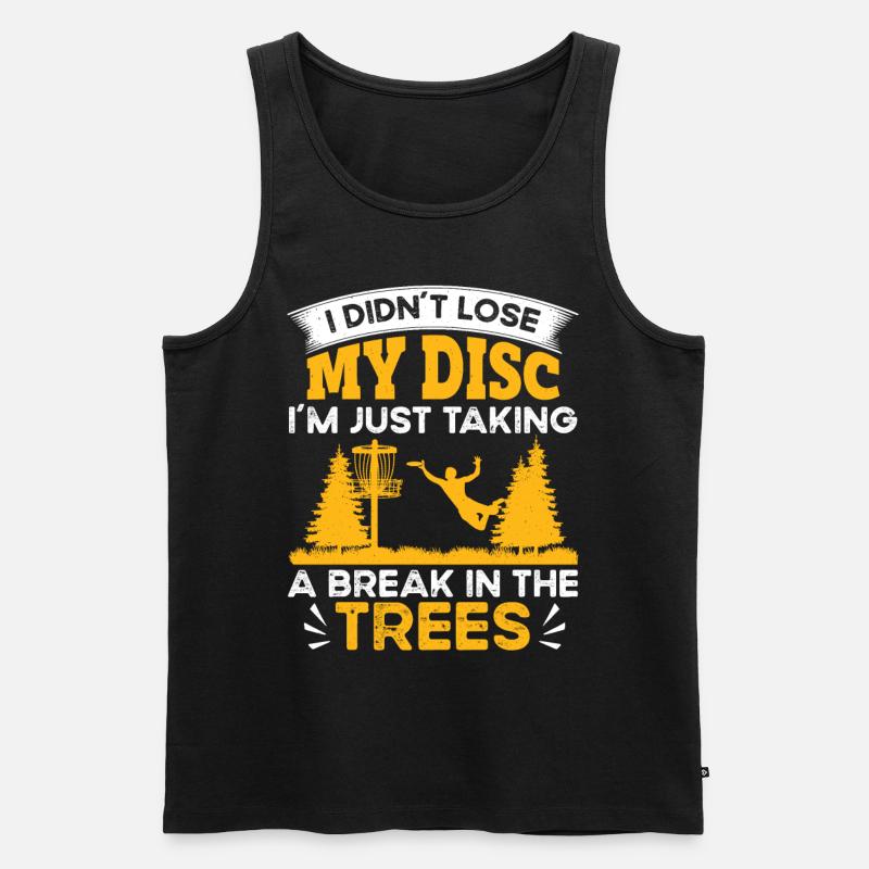 Let me play Discgolf - Männer Premium Bio Tank Top - Schwarz