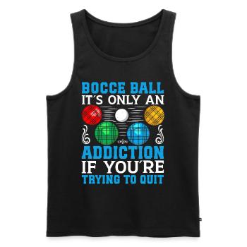 Funny Bocce Game - Men's Premium Organic Tank Top - black - Front - Michal (187cm)