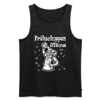 Frühschoppen Ultra Man with Beer white - Männer Premium Bio Tank Top - Schwarz - Vorne - AI Model Male 178 light (178cm)