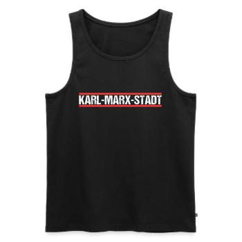 Karl Marx Städter Städterin Karl Marx Stadt - Männer Premium Bio Tank Top - Schwarz - Vorne - Michal (187cm)