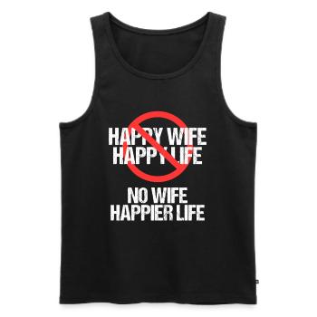 Divorced Separation Divorce Divorce - Men's Premium Organic Tank Top - black - Front - AI Model Male 178 light (178cm)