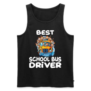 Best School Bus Driver für einen Busfahrer - Männer Premium Bio Tank Top - Schwarz - Vorne - Michal (187cm)