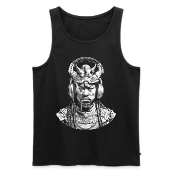 Samurai Vibes: Sons du futur musical - Débardeur bio Premium Homme - noir - Devant - Michal (187cm)