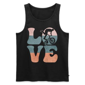 Bmx Bike Biker - Men's Premium Organic Tank Top - black - Front - AI Model Male 178 light (178cm)