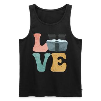 Book Readers Read Bookworm - Men's Premium Organic Tank Top - black - Front - AI Model Male 178 light (178cm)