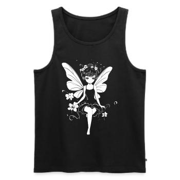Magical fairy for enchanting fairy garden moments - Men's Premium Organic Tank Top - black - Front - AI Model Male 178 light (178cm)