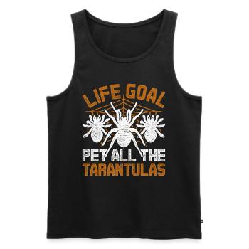 Tarantula Life Goal Pett All The Tarantulas - Men's Premium Organic Tank Top - black - Front - AI Model Male 178 light (178cm)