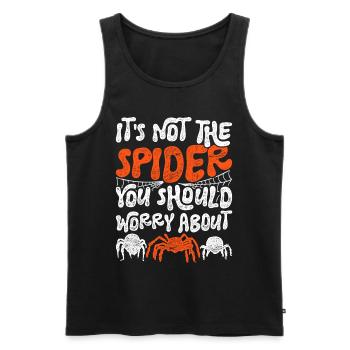 Tarantula Not The Spider You Should Worry About - Men's Premium Organic Tank Top - black - Front - AI Model Male 178 light (178cm)